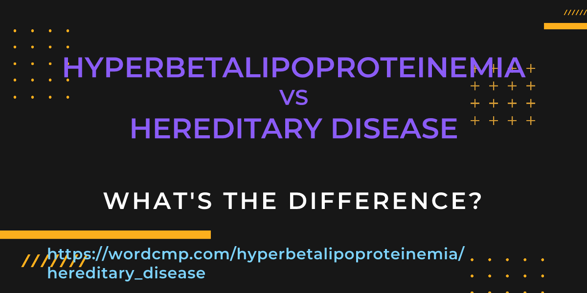 Difference between hyperbetalipoproteinemia and hereditary disease
