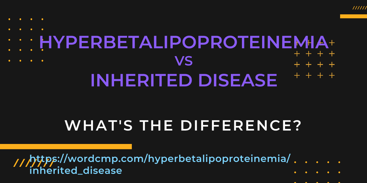 Difference between hyperbetalipoproteinemia and inherited disease