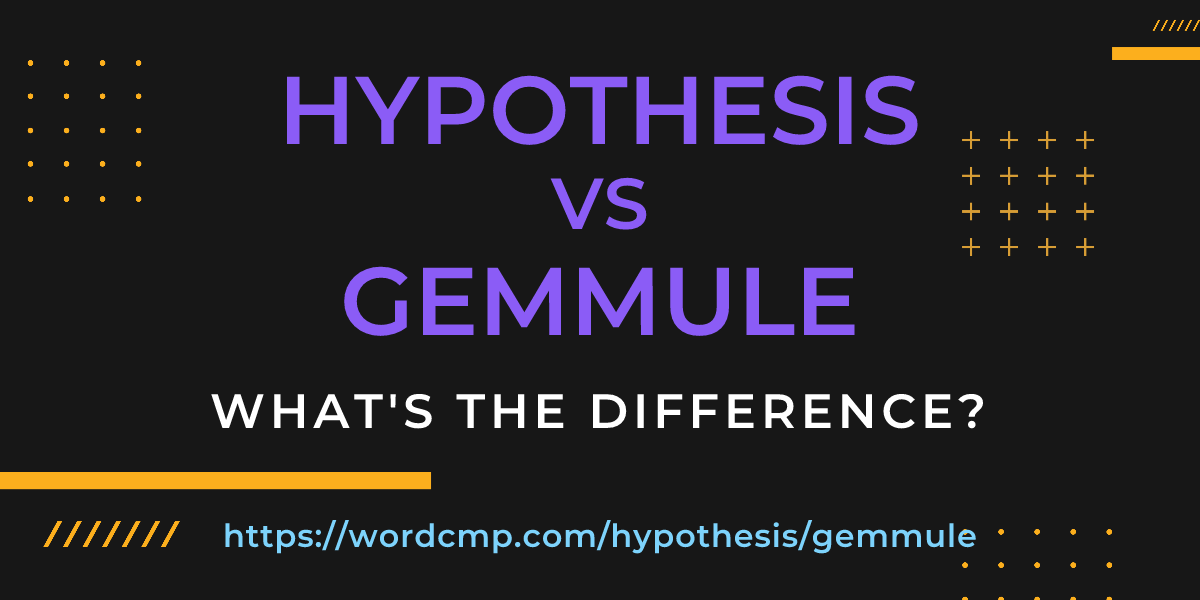 Difference between hypothesis and gemmule