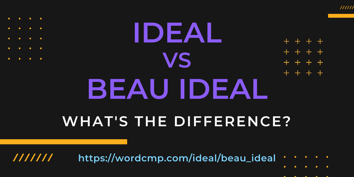Difference between ideal and beau ideal