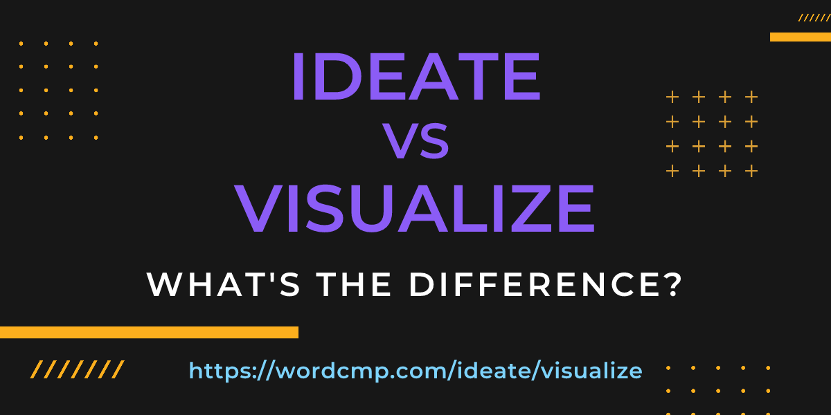 Difference between ideate and visualize