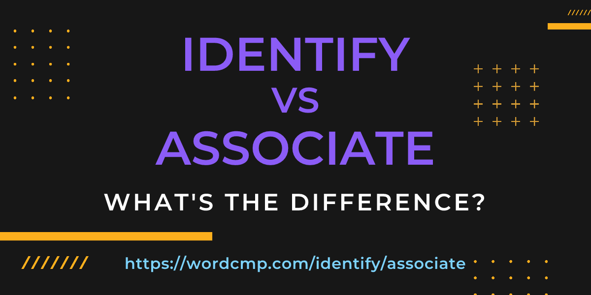 Difference between identify and associate