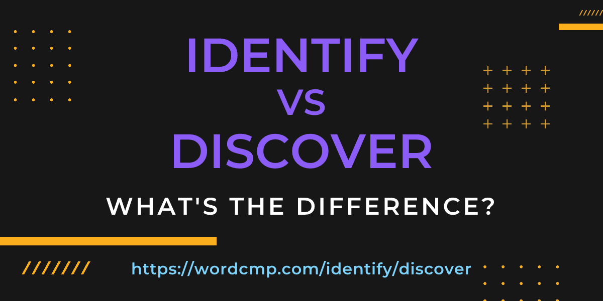 Difference between identify and discover