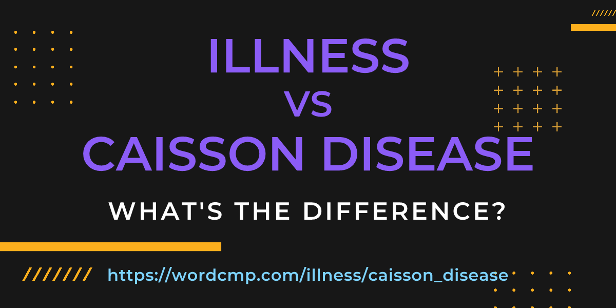Difference between illness and caisson disease