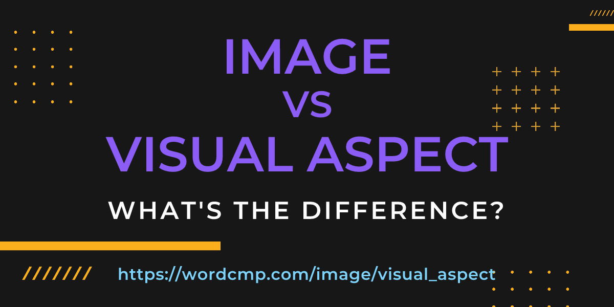 Difference between image and visual aspect