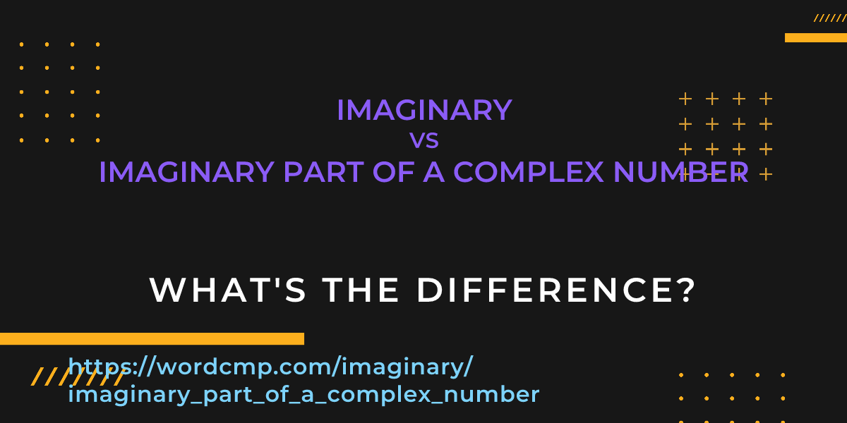 Difference between imaginary and imaginary part of a complex number