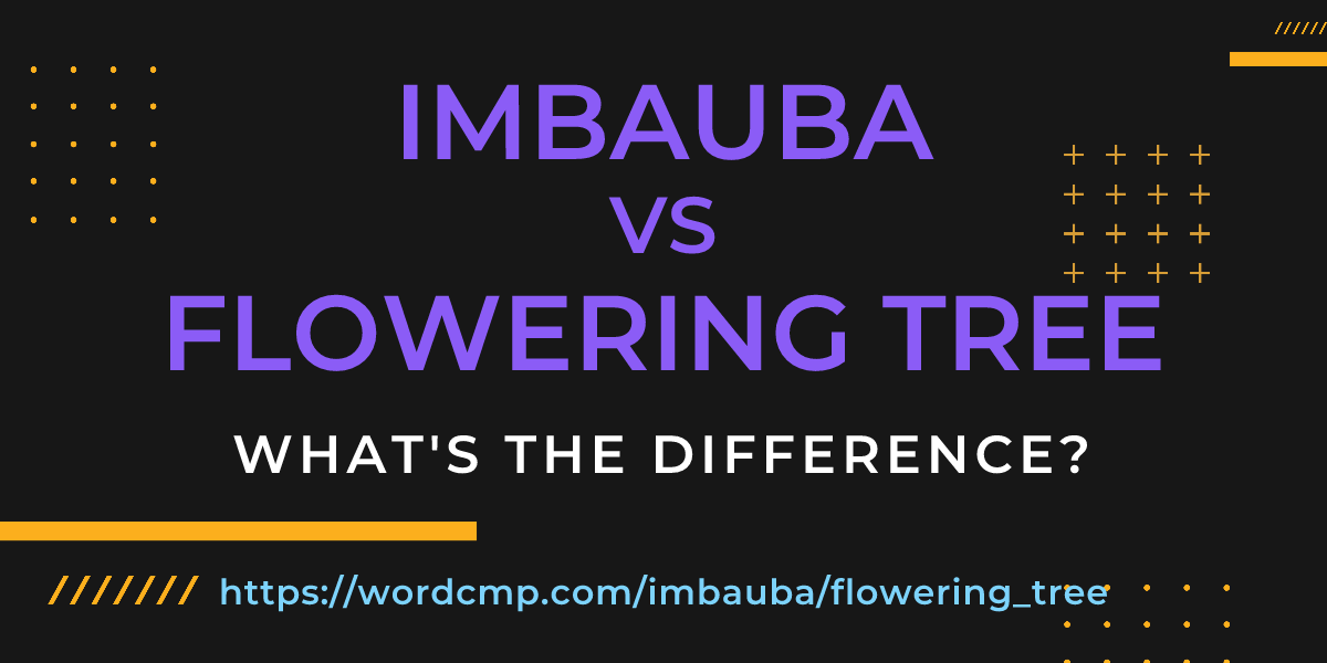 Difference between imbauba and flowering tree