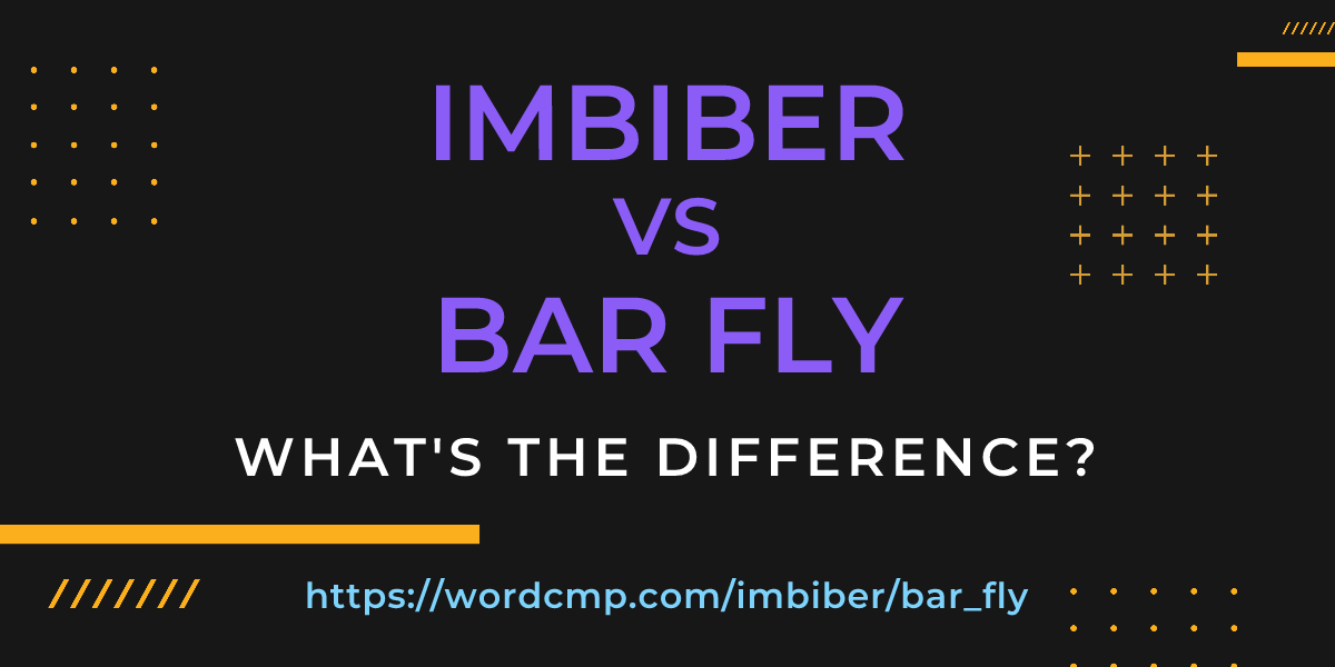 Difference between imbiber and bar fly