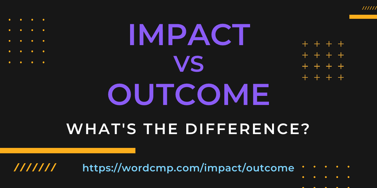 Difference between impact and outcome