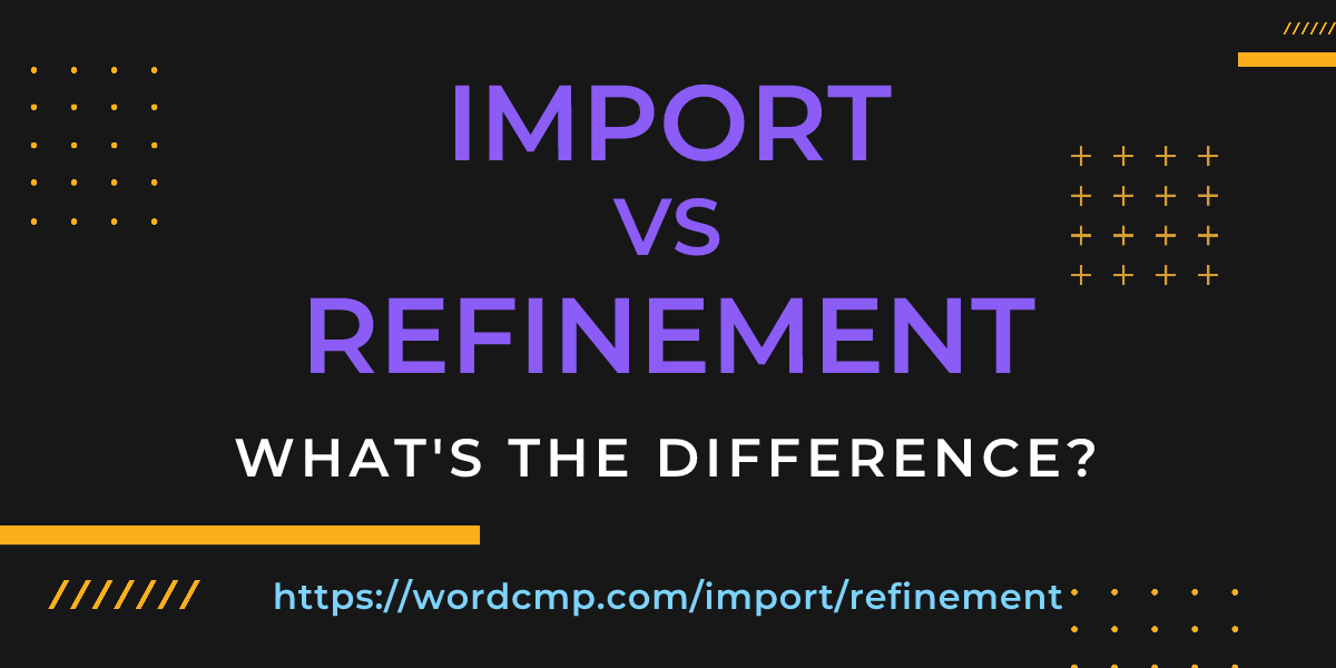 Difference between import and refinement