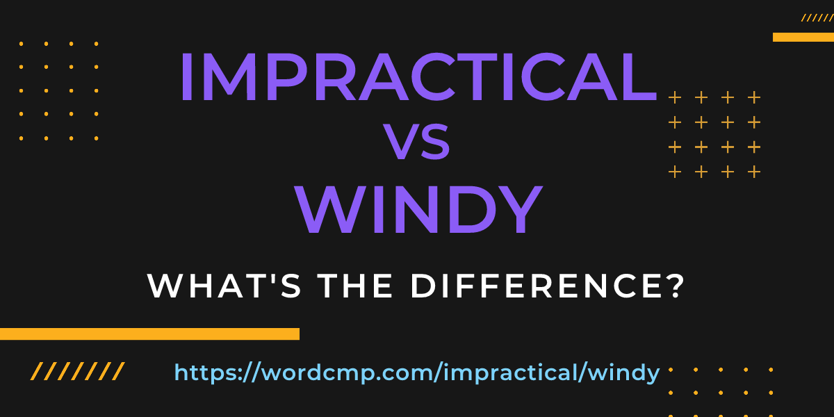 Difference between impractical and windy