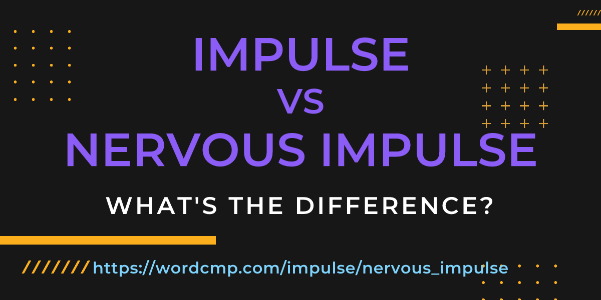 Difference between impulse and nervous impulse