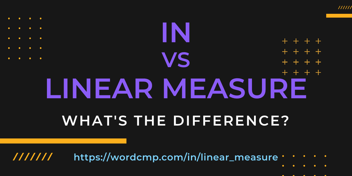 Difference between in and linear measure