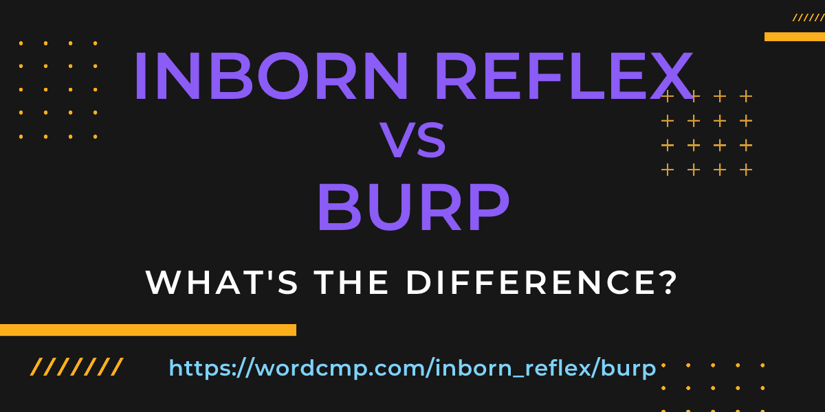 Difference between inborn reflex and burp