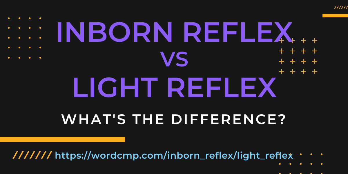 Difference between inborn reflex and light reflex