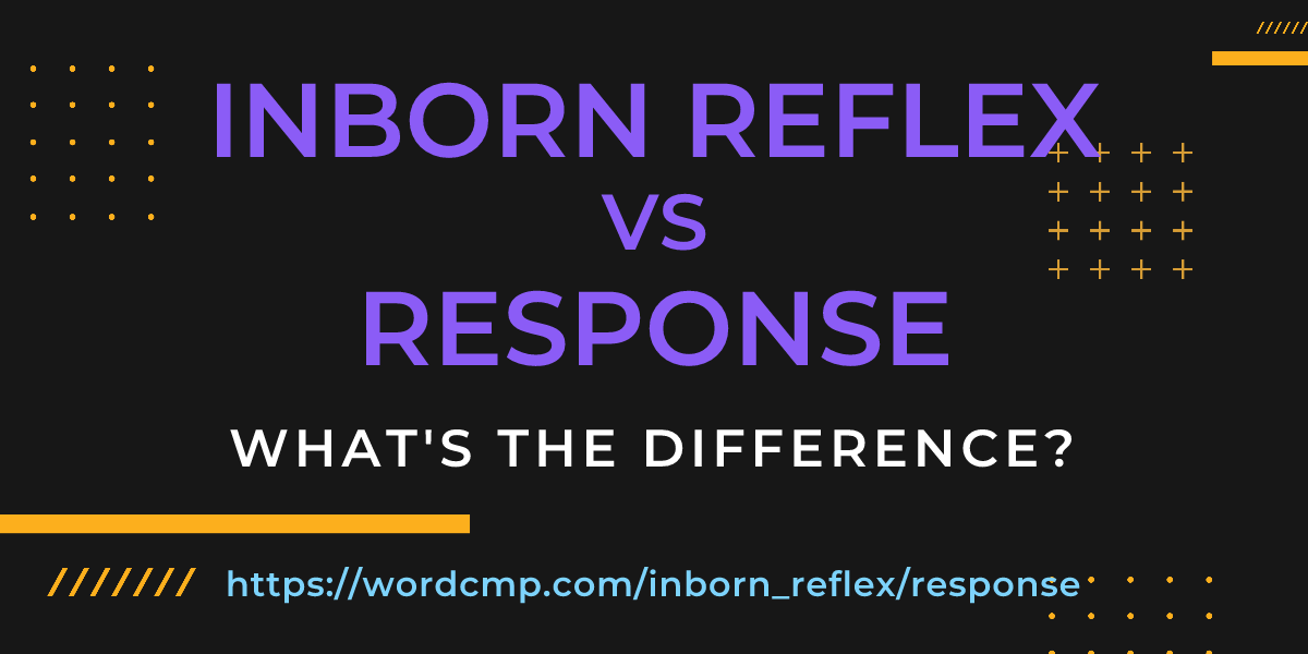 Difference between inborn reflex and response