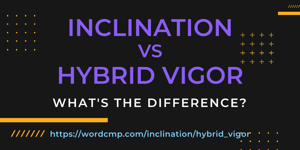 Difference between inclination and hybrid vigor