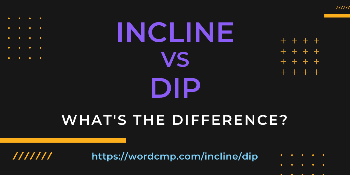Difference between incline and dip