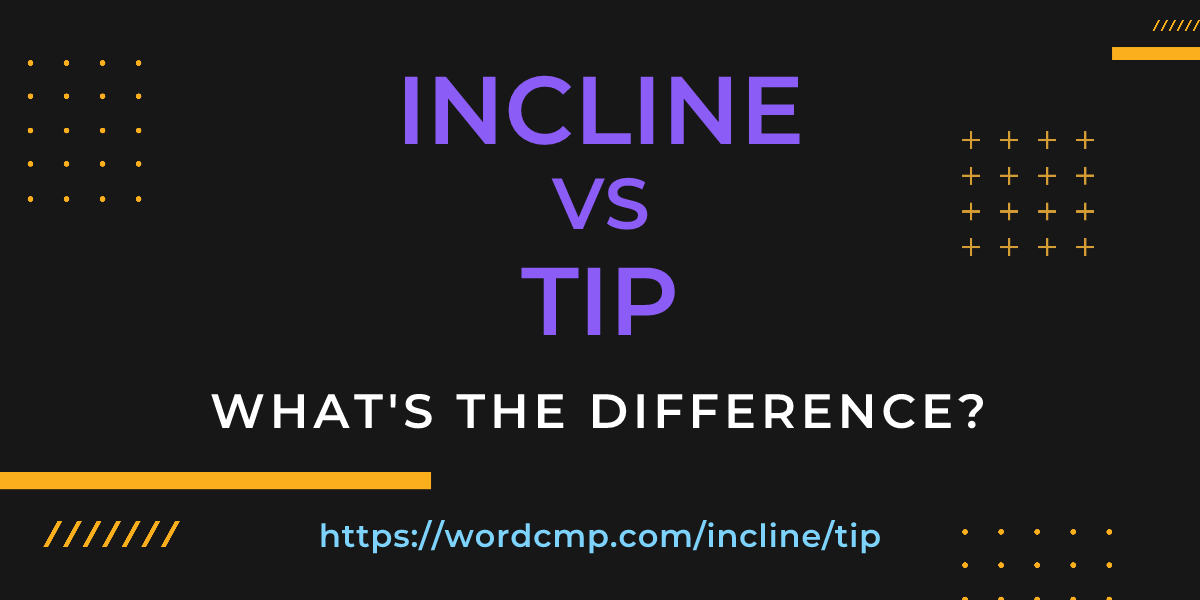 Difference between incline and tip