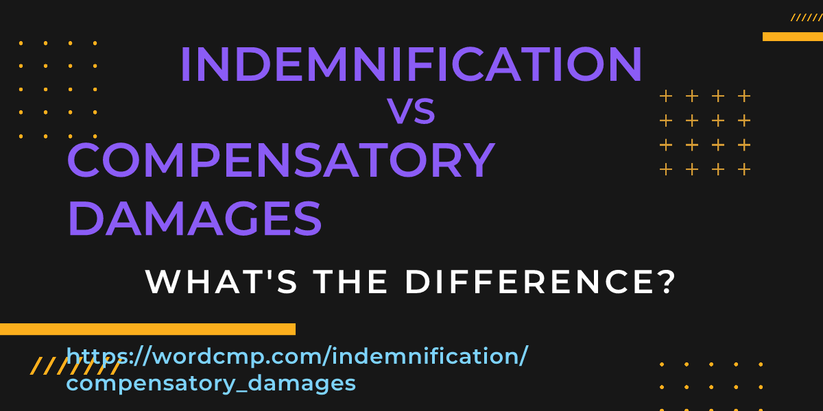Difference between indemnification and compensatory damages