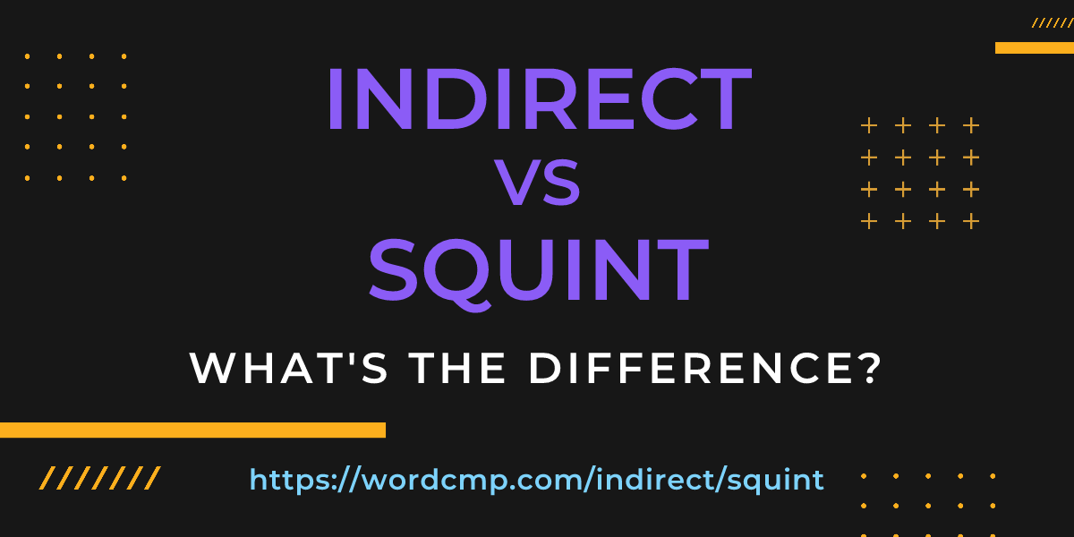 Difference between indirect and squint