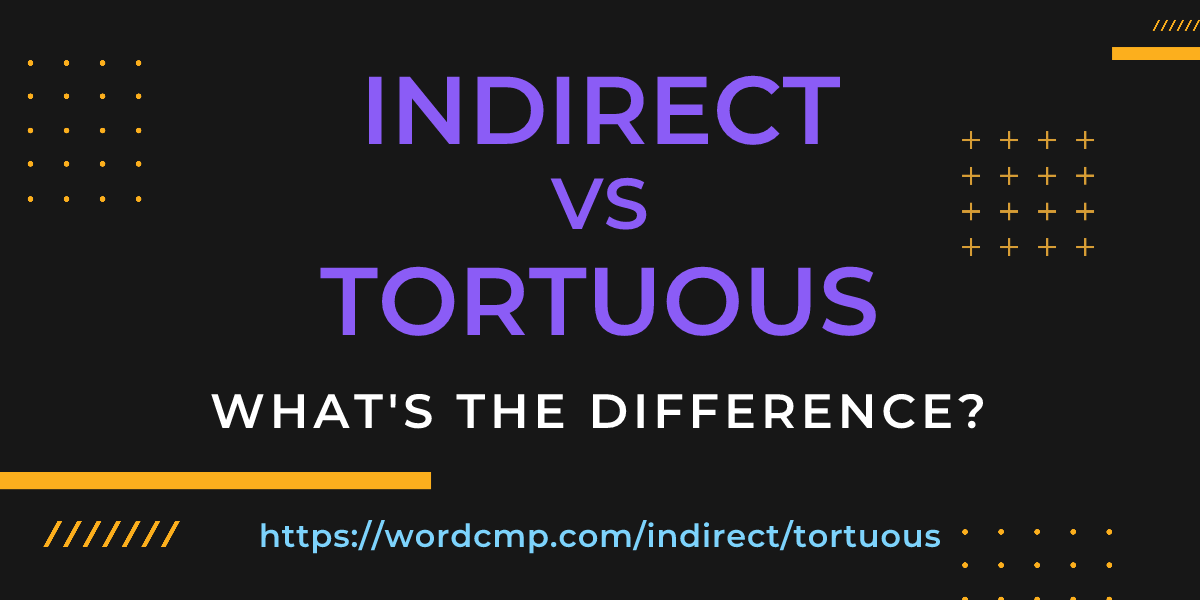 Difference between indirect and tortuous