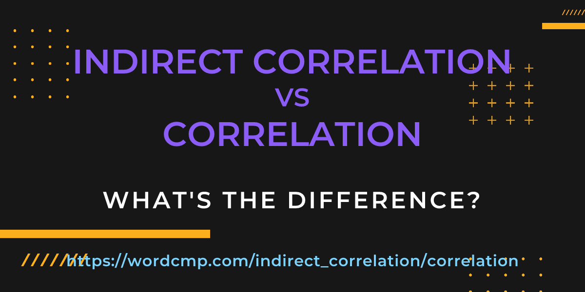 Difference between indirect correlation and correlation