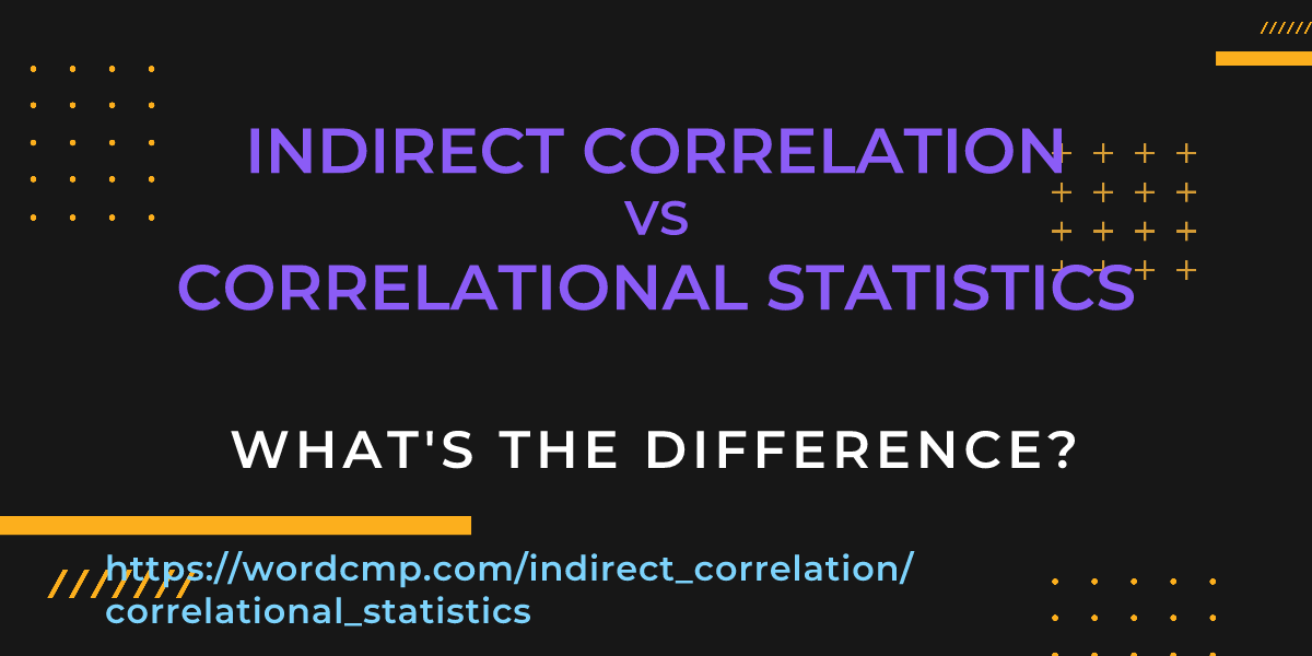 Difference between indirect correlation and correlational statistics