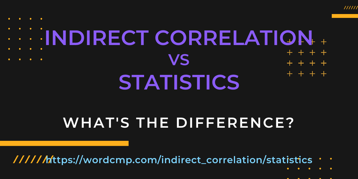 Difference between indirect correlation and statistics