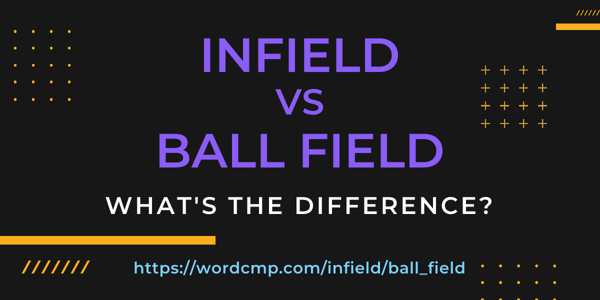 Difference between infield and ball field