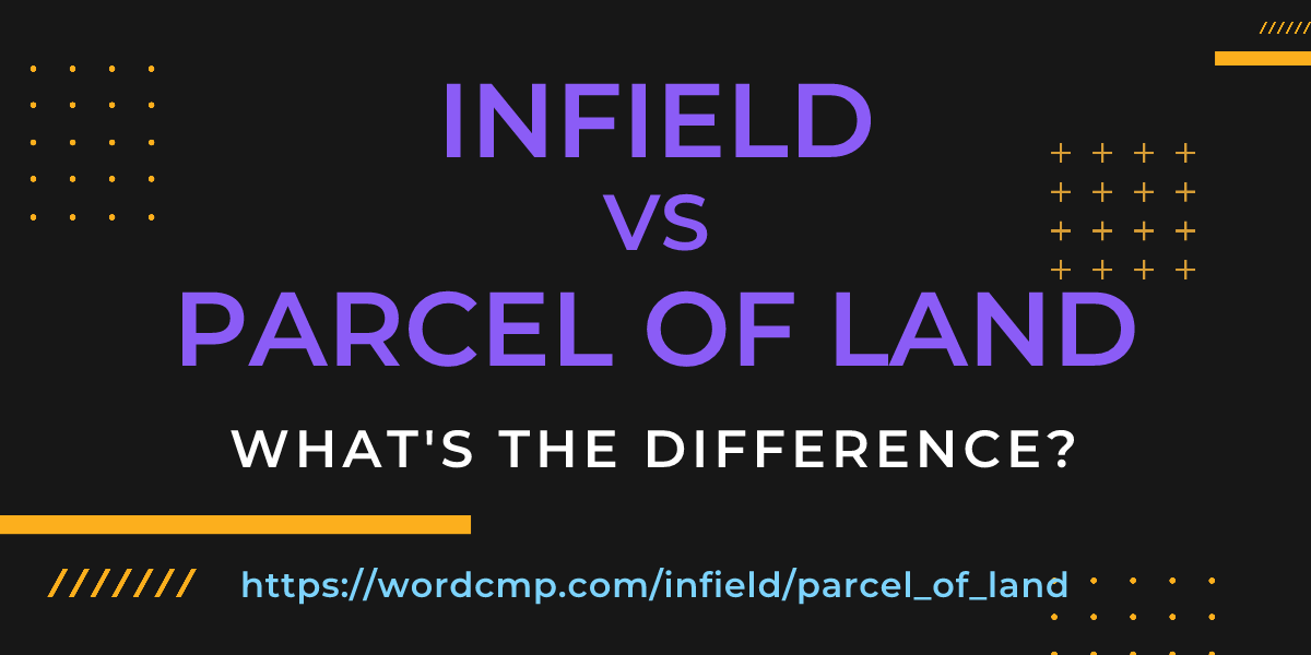 Difference between infield and parcel of land