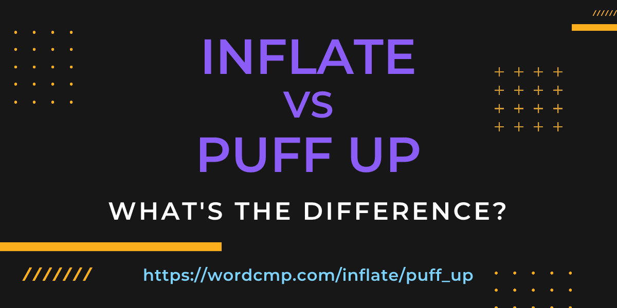 Difference between inflate and puff up