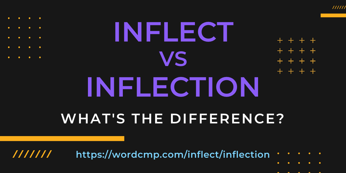 Difference between inflect and inflection