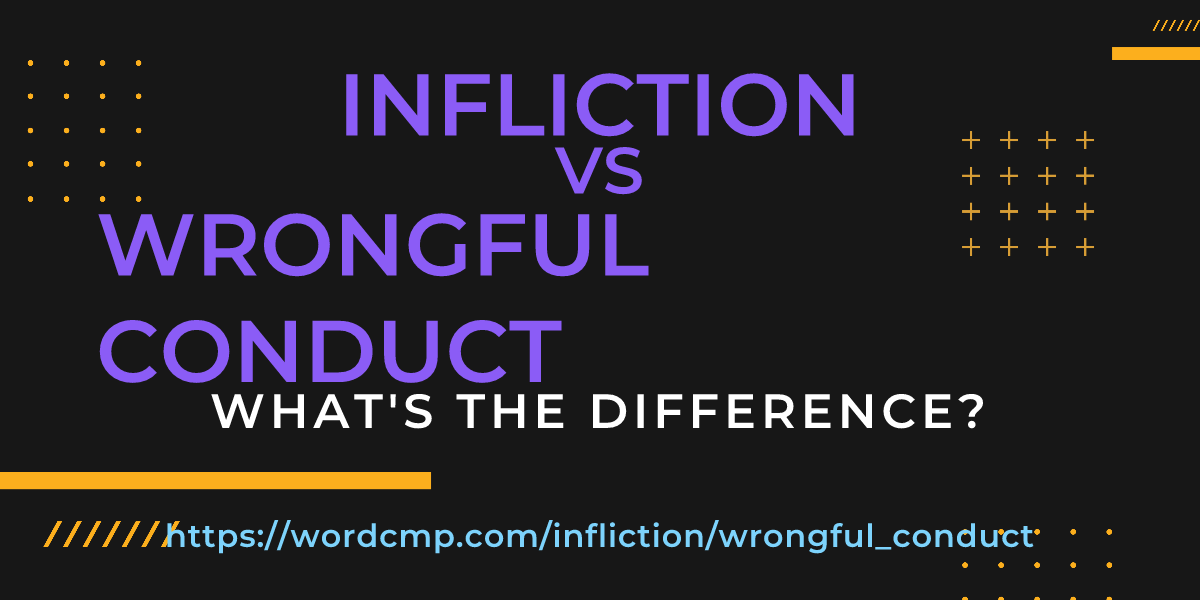Difference between infliction and wrongful conduct
