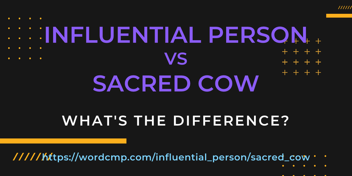 Difference between influential person and sacred cow