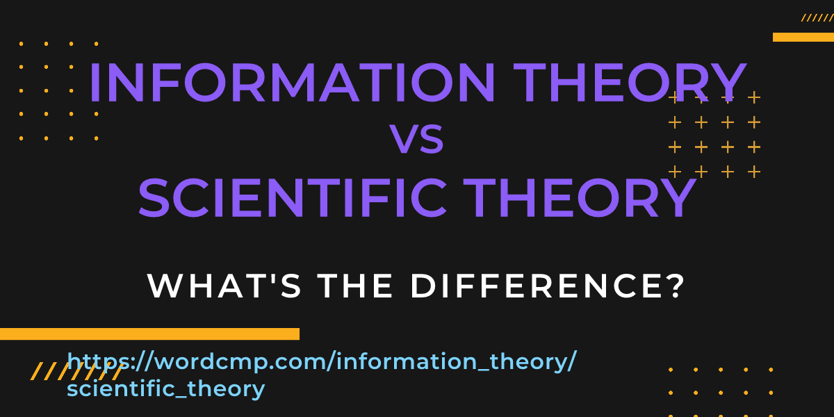 Difference between information theory and scientific theory