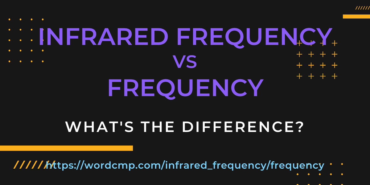 Difference between infrared frequency and frequency