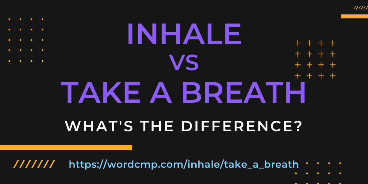 Difference between inhale and take a breath