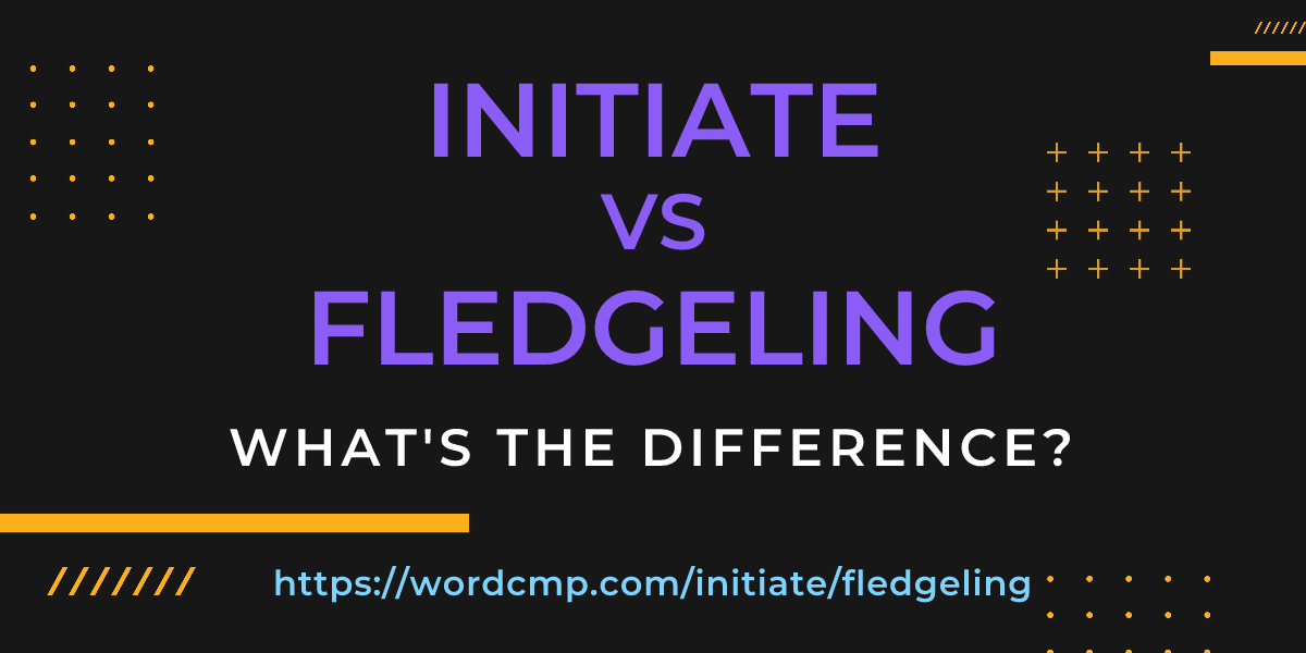 Difference between initiate and fledgeling