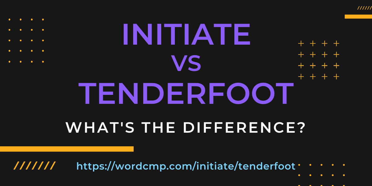 Difference between initiate and tenderfoot