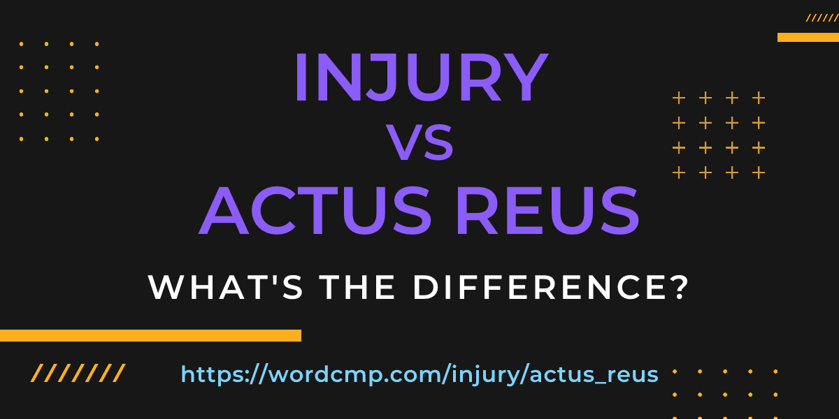 Difference between injury and actus reus