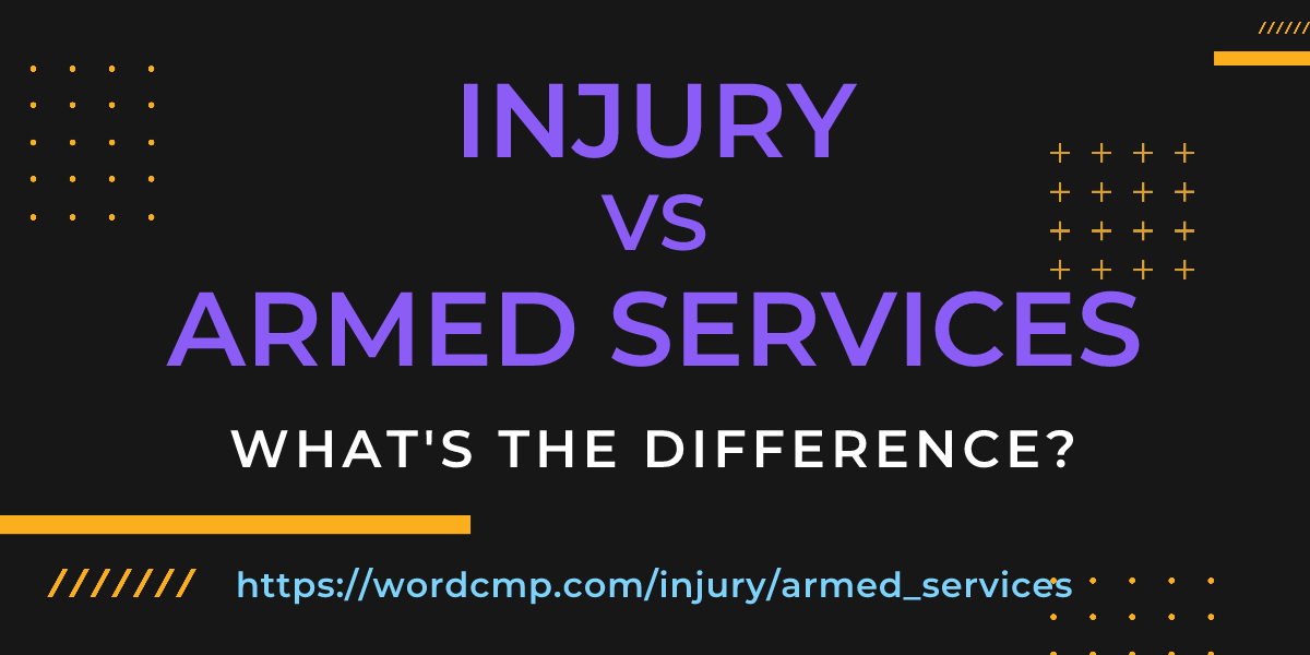 Difference between injury and armed services