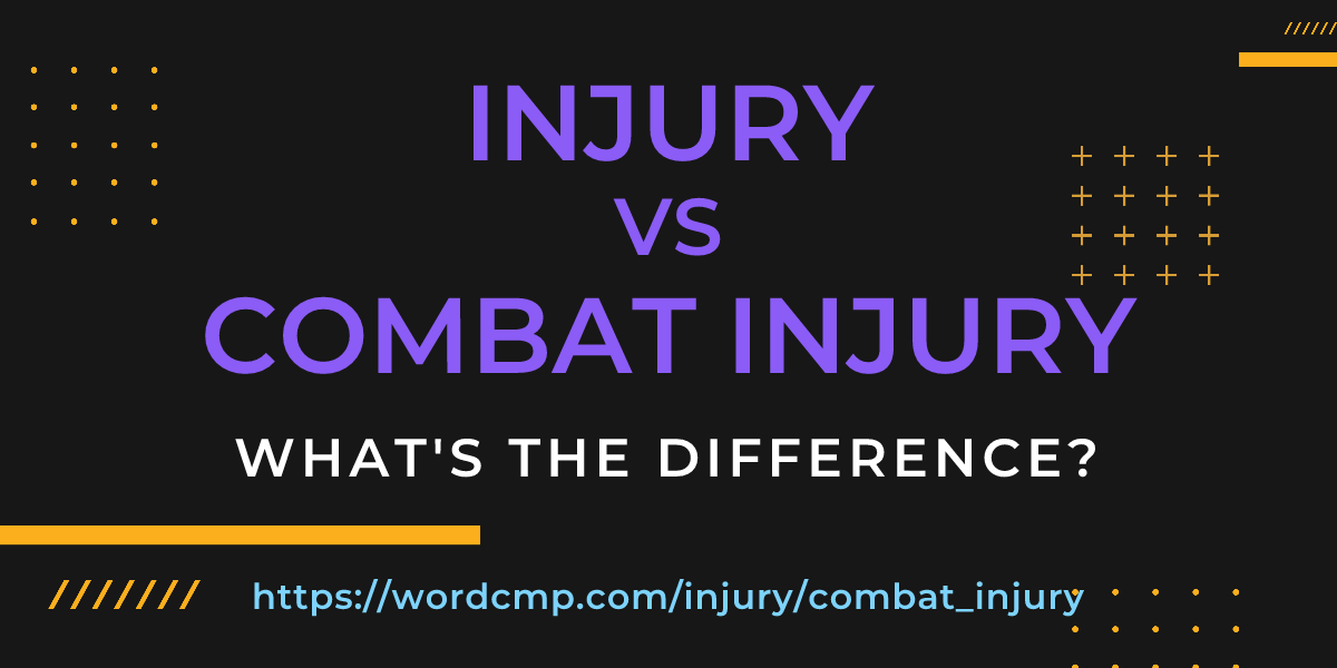 Difference between injury and combat injury