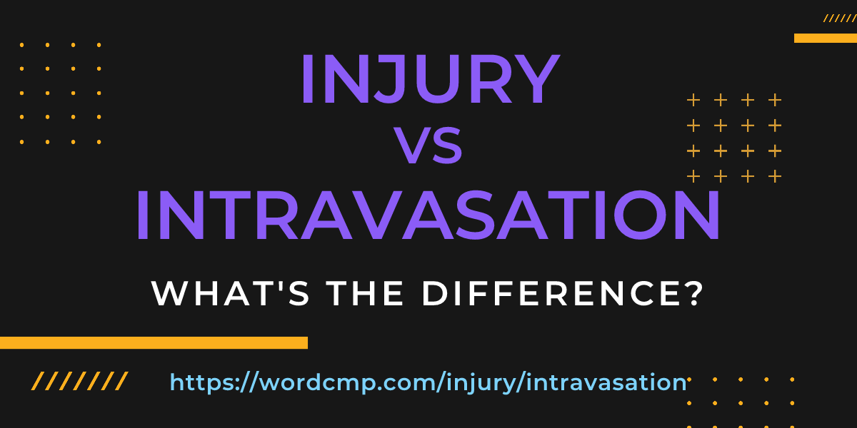 Difference between injury and intravasation