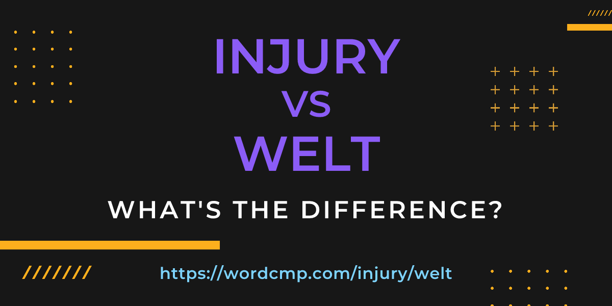 Difference between injury and welt