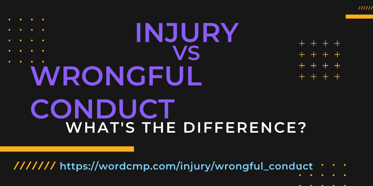 Difference between injury and wrongful conduct
