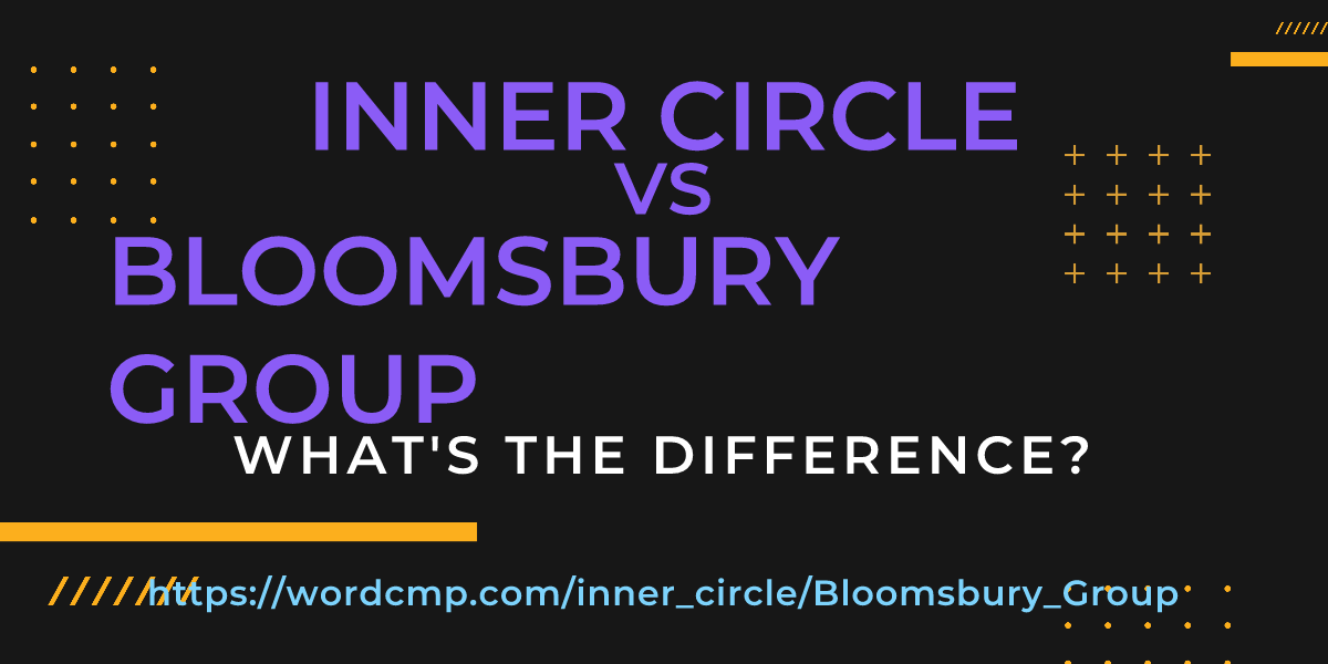 Difference between inner circle and Bloomsbury Group
