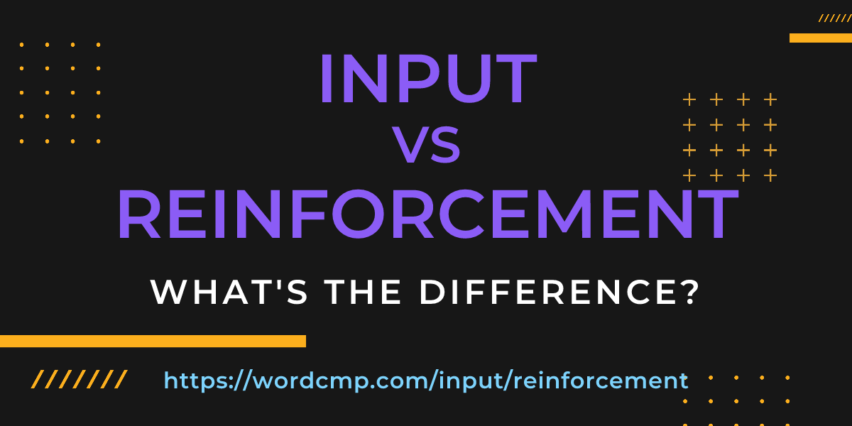 Difference between input and reinforcement