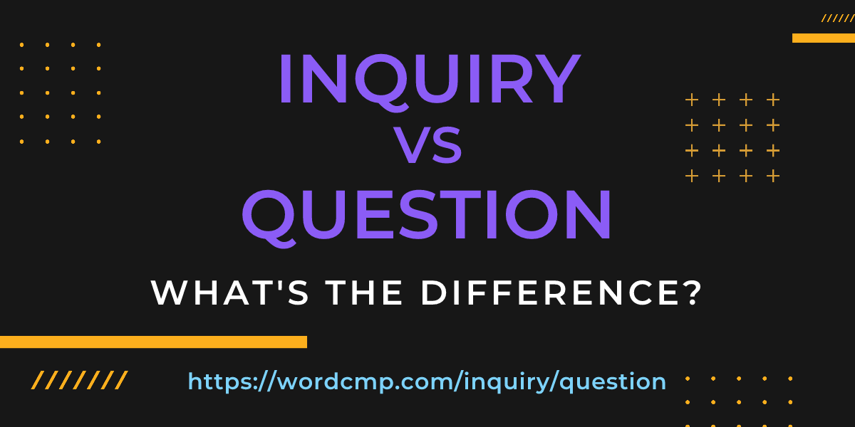 Difference between inquiry and question