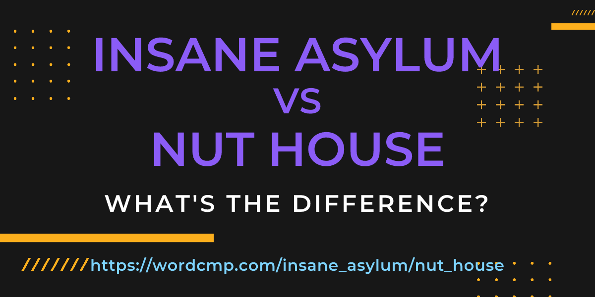 Difference between insane asylum and nut house